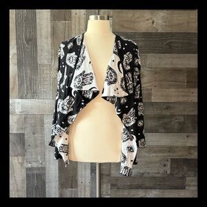 Hot Topic celestial open cardigan medium Hamsa astrology whimsigoth witchy y2k